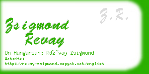zsigmond revay business card